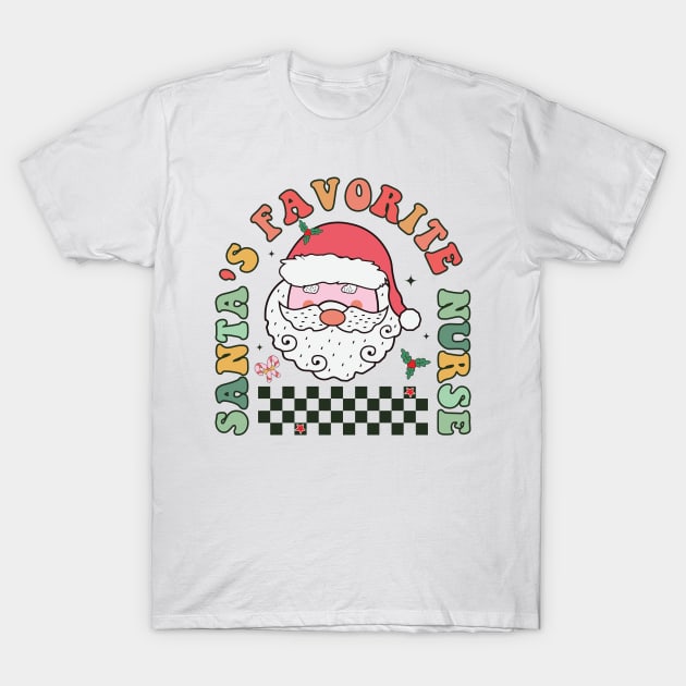 Santa's Favorite Nurse T-Shirt by MZeeDesigns